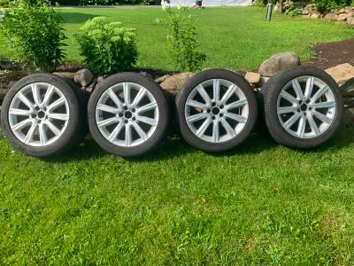 Four Audi Original Manufacturer Summer Mags with Michelin MXM4 All Season Tires Previously installed...