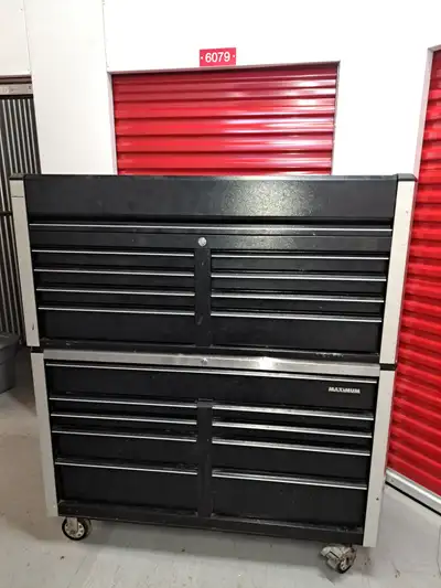 Full size Mechanic tool box with all sorts of toolsls and meters, View more