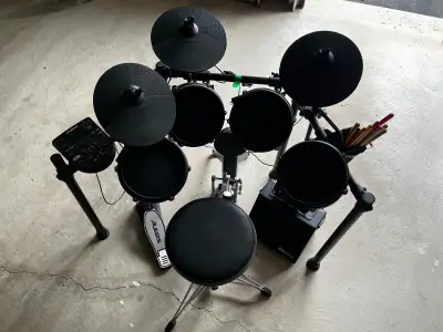 8- Piece Electric Drum kit including Amp and Stool!, View more