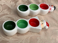 Cute Christmas Santa & Snowmen tea lights / candles holders