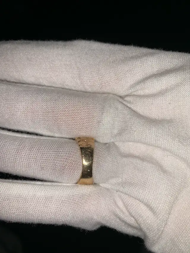 14kt yellow and white gold nugget solitaire square ring in Jewellery & Watches in Delta/Surrey/Langley - Image 4