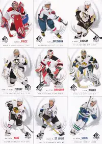 2009-10 UPPER DECK SP AUTHENTIC SERIE COMPLETE 1-100 CROSBY OVEC