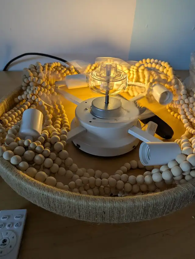 Boho Beaded Ceiling Fan with Light & Remote Control – 20 Inch Fl in Indoor Lighting & Fans in Mississauga / Peel Region - Image 10