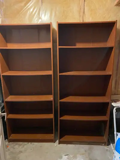 Two adjustable bookshelves, View more
