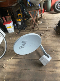 Two bell satellite dishes 