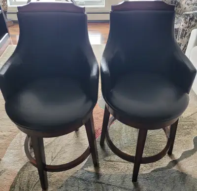 2 Swivel Bar Stools-Seat 24" From Floor Located in Yorkton
