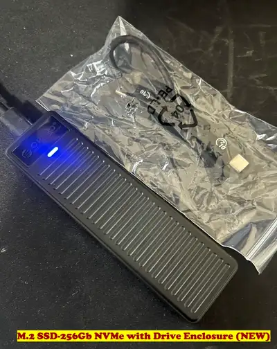 M.2 SSD-256Gb NVMe with Drive Enclosure (NEW), View more