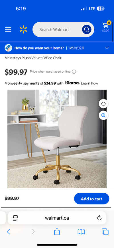 White and gold computer chair 80$, View more