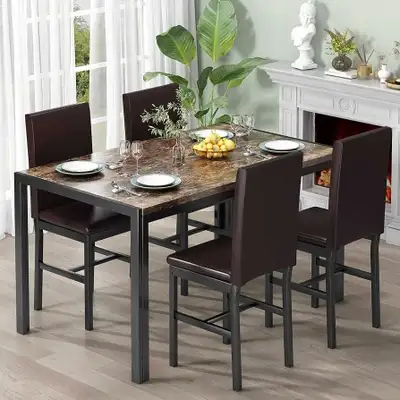 Marble Dining Table set with 4 Chairs, View more