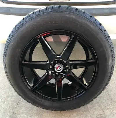 NEW, 4 Tires with Rims and TPMS Sensors UNIROYAL Tiger Paw Ice & Snow 4, 235/60 R18 103T Spec-1 Raci...