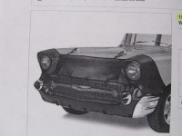 NEW 1957 CHEVROLET CAR BRA - Front end mask