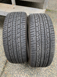 Pair of 225/55/17 Continental Control contact Tour A/S 70% tread