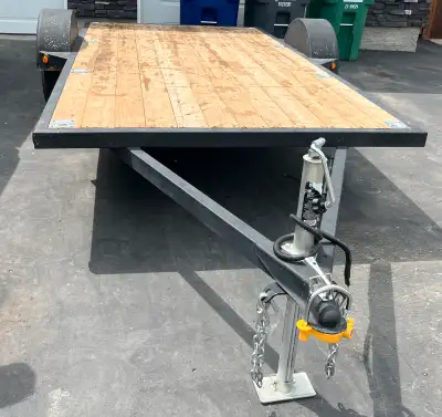 Flat Deck Trailer for Rent – Saskatoon ➡️ Dimensions: 70″ wide × 11′ long ➡️ Lightweight – SUV towab...