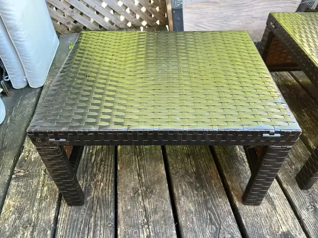 2 Piece Patiojoy Rattan Ottomans Outdoor Furniture Stools Benche in Patio & Garden Furniture in City of Toronto - Image 4