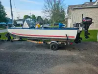 14 ft aluminum boat with trailer