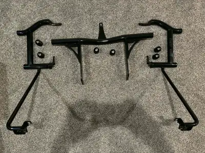 Original Garage Moto Front & Rear Crash Guards with Black Anodized Sliders in excellent condition. R...