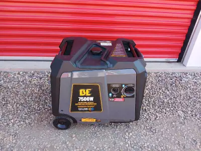 BE Generator/Inverter 7500w Electric Start Dual Fuel - Gas & Propane Brand New. Never used 1 year wa...
