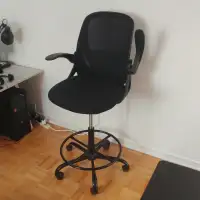 Tall drafting office chair