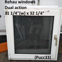 Window - Rehau Window, Vinyl, White, Dual Action, 5 Available