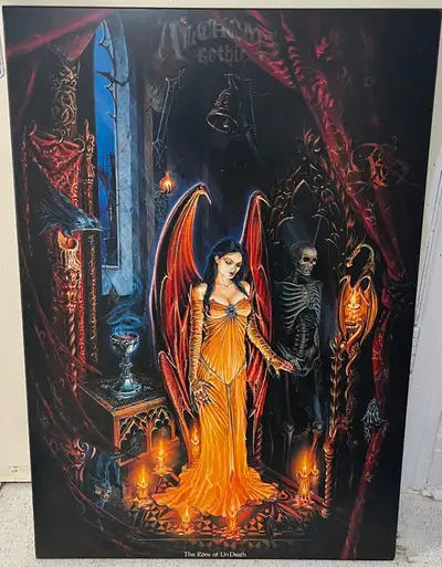 Vintage Alchemy Gothic “Witness to Rites” MDF plaque, View more
