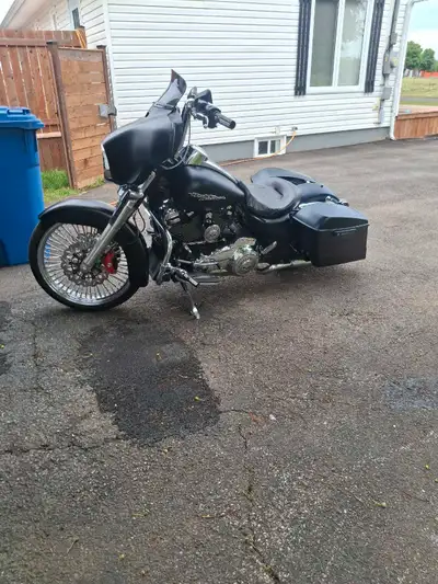 Flhx street glide black denim!!