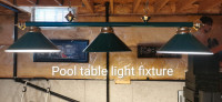 Pool Table light fixture