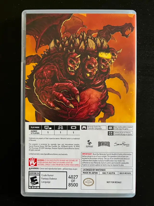 The Messenger (Nintendo Switch) in Nintendo Switch in Edmonton - Image 4