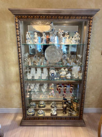 Decorative Wood & Glass Show case with shelfs & pot Light