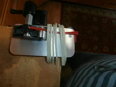 For sale a rug hooking cutter , a Rigby Double with blades sizes 8 and 6 . I've shown both blades cu...