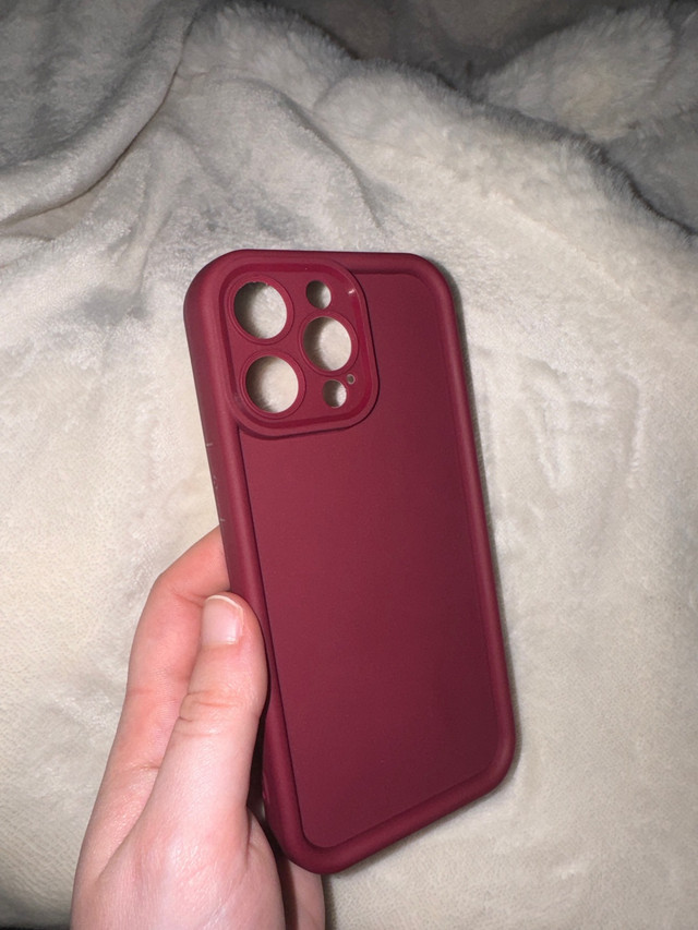 Wine red silicone Iphone 15 Pro Max case in Cell Phones in Kitchener / Waterloo - Image 3