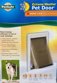 (NEW) PetSafe Pet Door 3 Flap System White Medium Dog upto 18 kg
