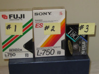 Fuji BetaL750 &amp; Sony BetaL750 Tape. Fuji 90Cassette Tapes