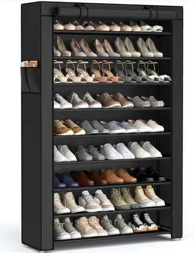 SONGMICS 9-Tier Covered Shoe Organizer, View more