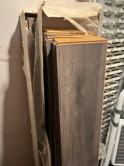 54 sq ft of browninsh/grey laminate flooring - 23x 6 1/4x54 1/4, View more