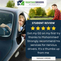HIGH PASSING RATE G2-G (Driving instructor Mississauga)