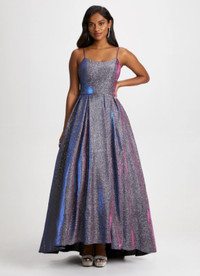 Unused Size 10 Petite Ballgown Metallic (Laura Prom 2024)