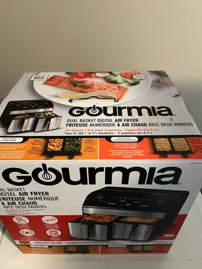 NEW Gourmia 9.4 Liter Capacity Dual Basket Digital Air F, View more