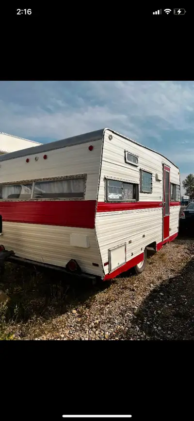 Redone trailer with fresh paint, cushion covers, wheel bearings packed, struts replaced, etc. somewh...