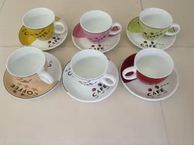 Brand new. 6 cups and 6 saucers.