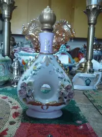 Elegant Tall Vintage "Lefton" Porcelain Perfume Bottle