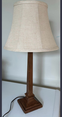 2  wood grain appearance lamps 