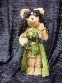 Dressed mohair Teddy Bear Emeralda the Enchantress - artist bear