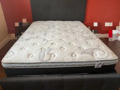Almost brand new，Double size bed frame+bed box+ mattress, View more