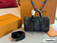 LV black Keepall 25cm handbag 