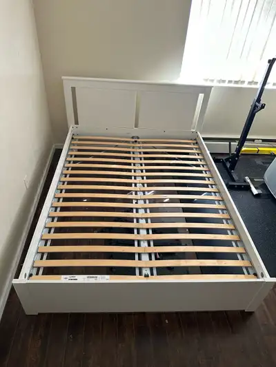 like new Queen bed frame + free delivery , View more