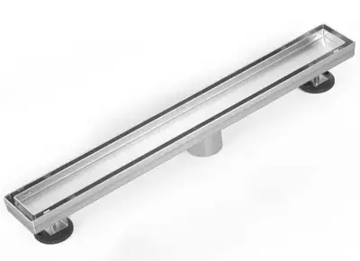 Upgrade your shower with this EXF linear shower drain featuring a 30-inch tile insert and brushed st...