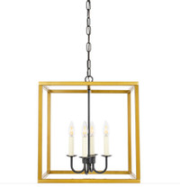 Gold Square light fixture