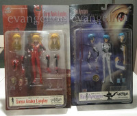 EVANGELION Asuka and Rei Figure Lot KAIYODO XEBEC TOYS New