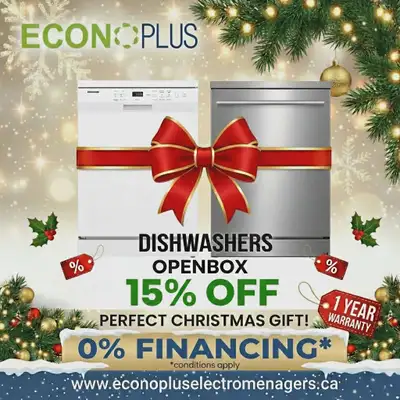 Econoplus Halifax Holiday Sale All Dishwashers Open Box 15% off, View more