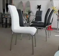 White chairs, different style, kitchen chairs, new,new